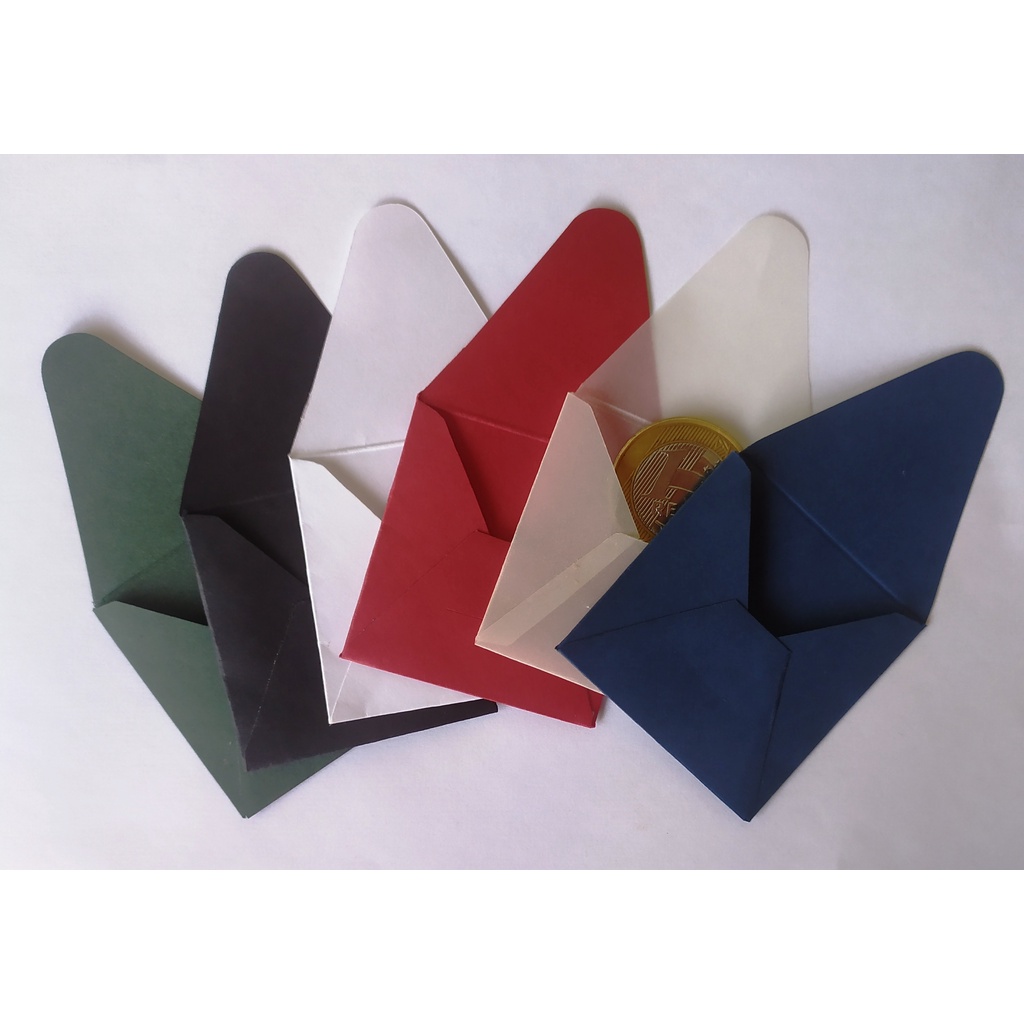 100 Envelopes coloridos para coleção de moedas numismática de papel pequeno em Oferta na Shopee