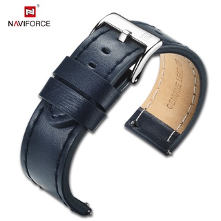 Naviforce G02 Genu Pulseira De Couro Relógios 23mm , Marrom , Acessórios Rios De À Prova D