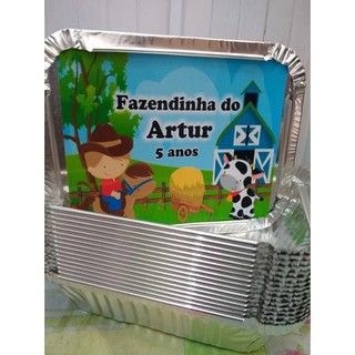 10 marmitinhas de alumínio 220ml personalizadas em qualquer tema, ideal para lembrancinhas, festa em casa