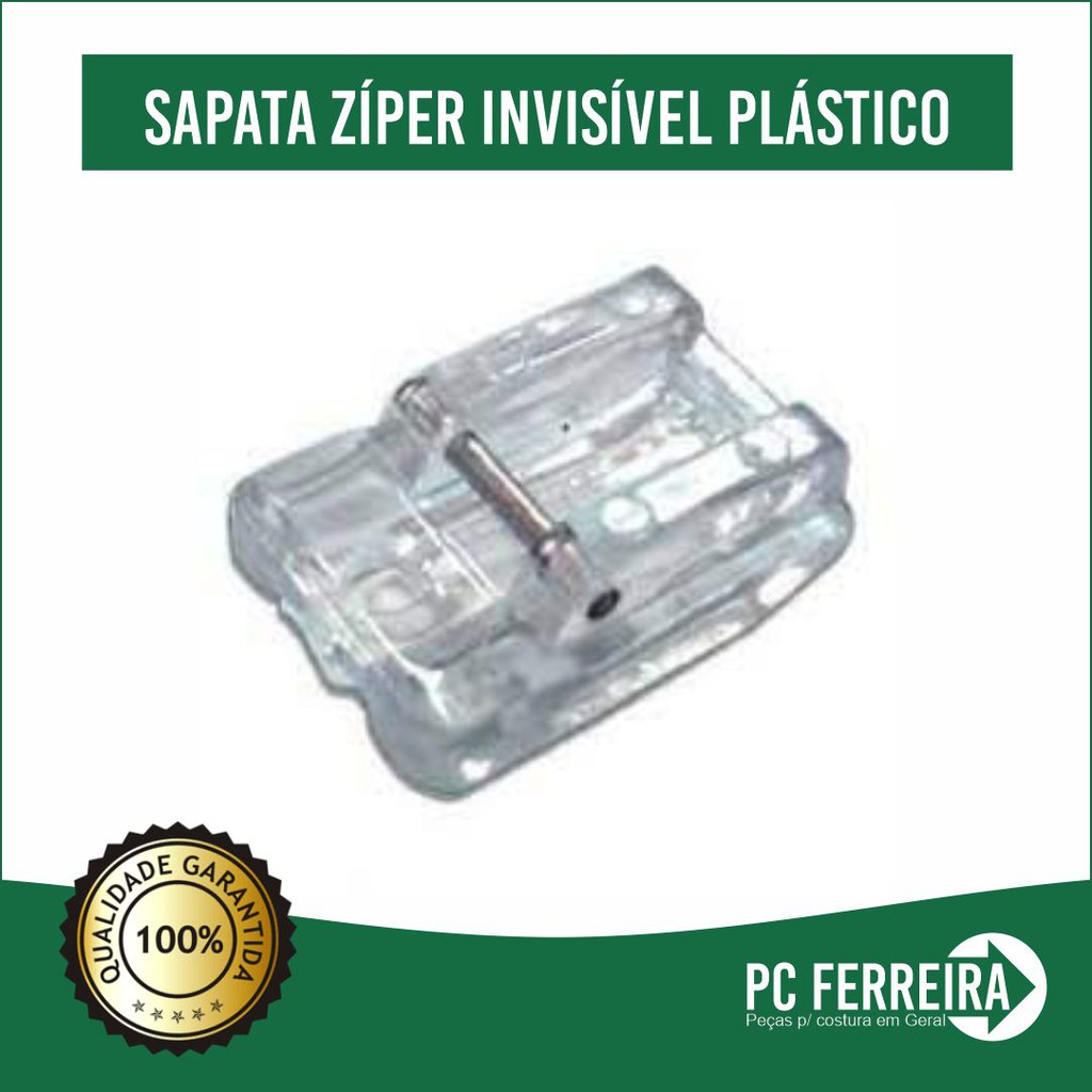 Sapata Zíper Invisível Plástico