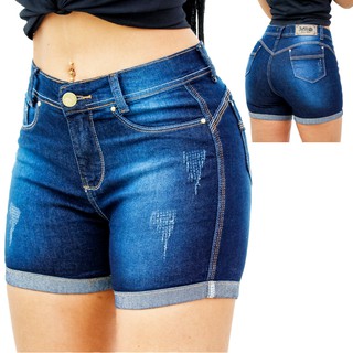 Shorts Femininos Cintura Alta Com Lycra