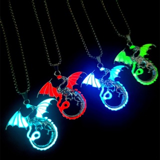 Colar Luminoso De Punk/Brilha No Escuro/Game of Thrones/Pingente De Dragão/Festa De Halloween em Oferta na Shopee