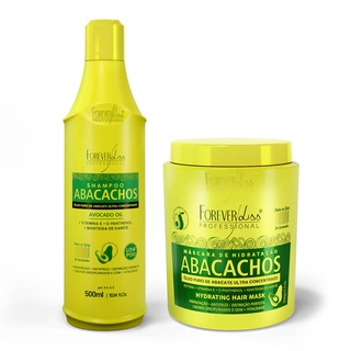 Kit Shampoo e Máscara Capilar Abacachos Forever Liss