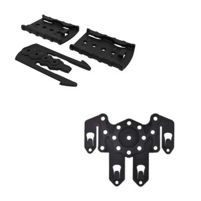 Kit Belica Speed + Strike 04 Pontas Completo P/ Colete Molle Modular Base de Perna e Cinto Adaptador Saque Rapido Preto