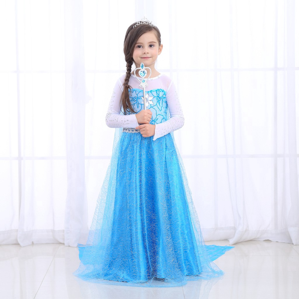 vestido elsa frozen original disney