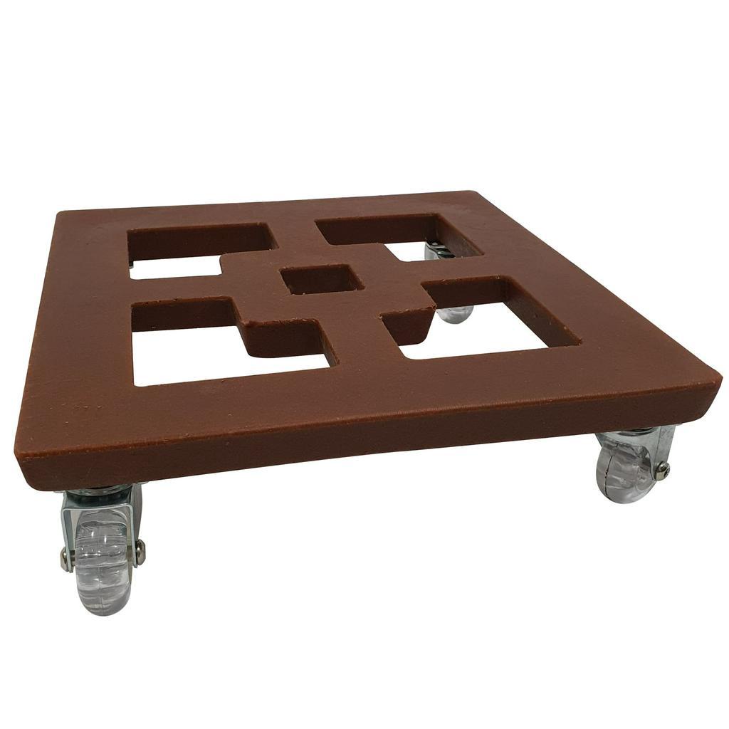 Suporte Quadrado com Roda 25cm - Alpe & Aritana