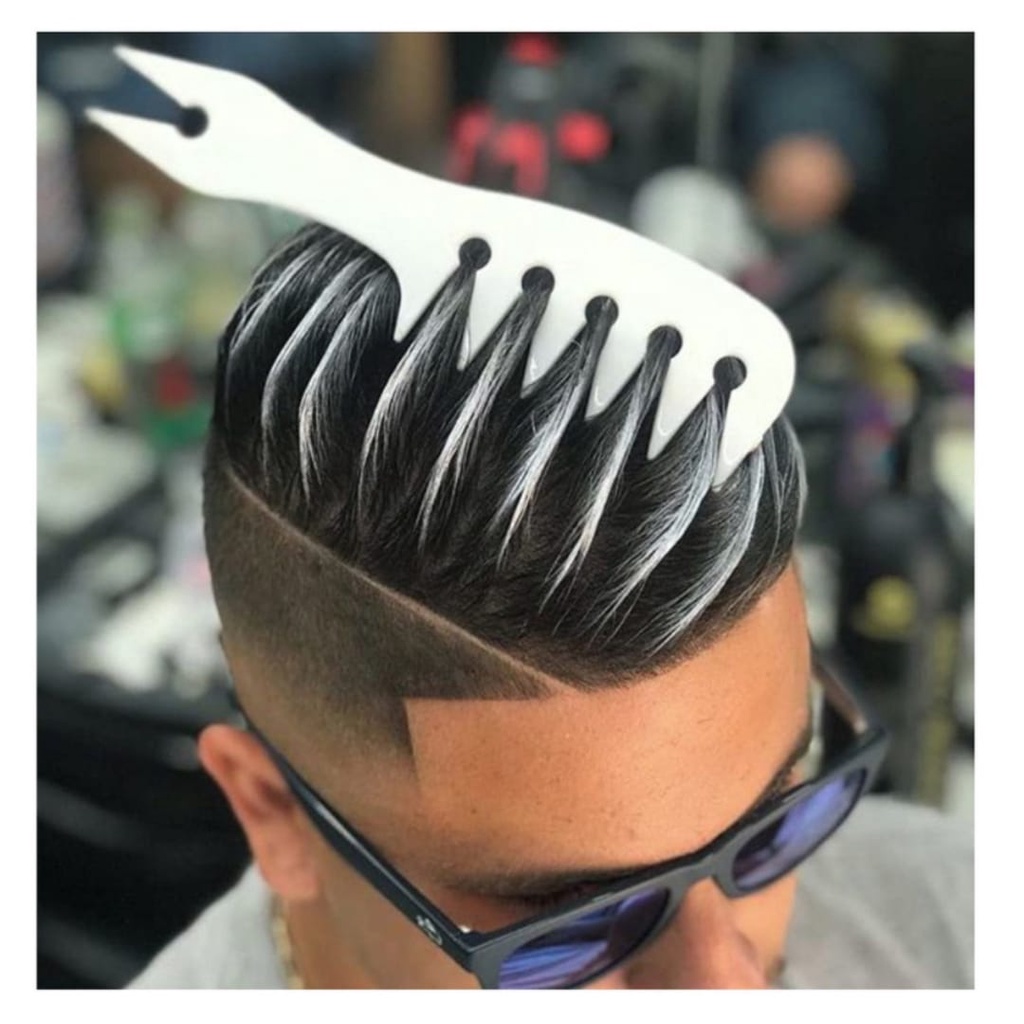 pente quiff Para Penteados pente quiff para corte blindado pente para penteado  blindado | Shopee Brasil