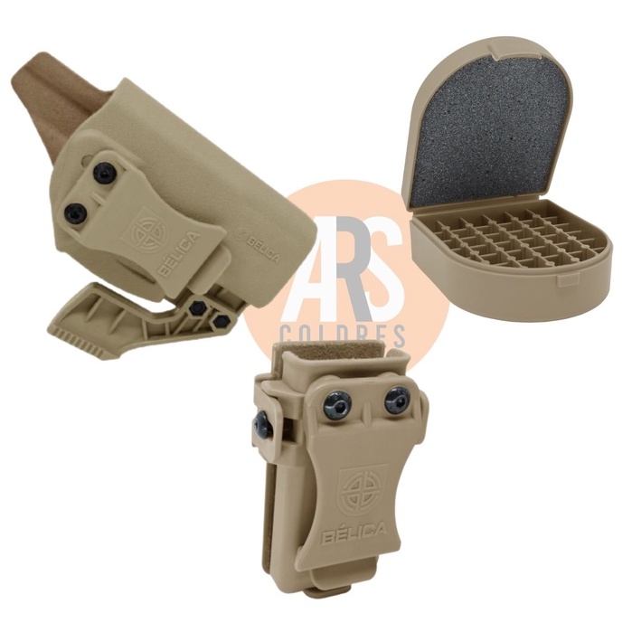 Kit Coldre Velado G2C + Porta Carregador Universal Velado + Porta Munição Oval - Coyote