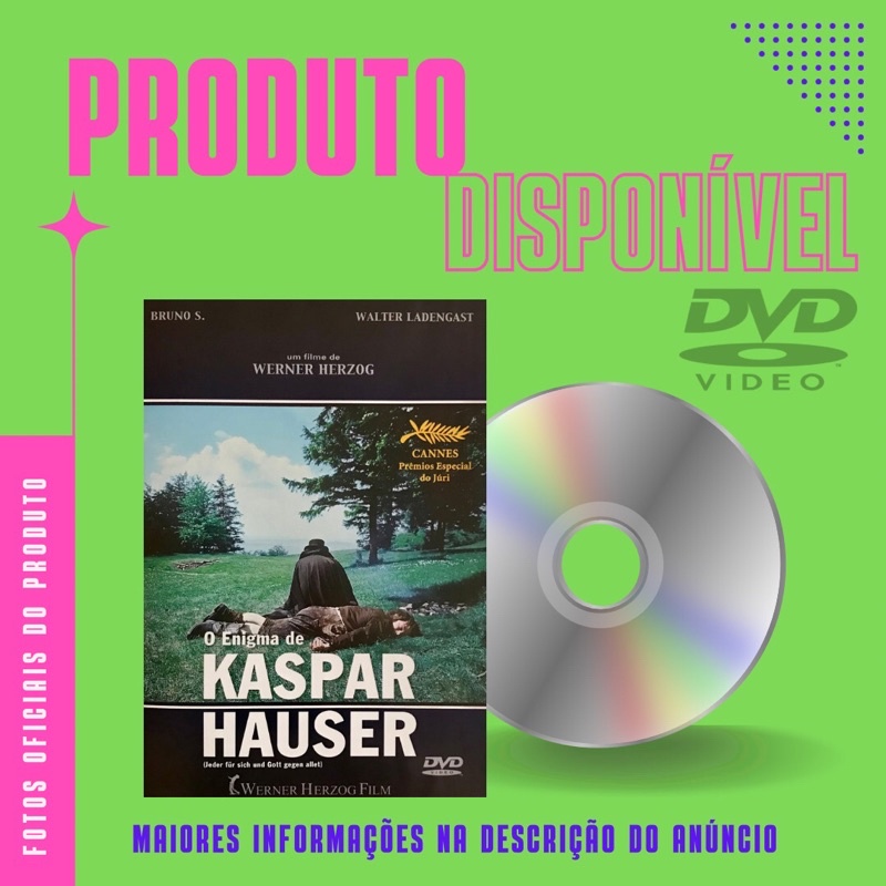 DVD FILME O ENIGMA DE KASPAR HAUSER - WERNER HERZOG - Com: Bruno S, Walter Ladengast, Brigitte Mira