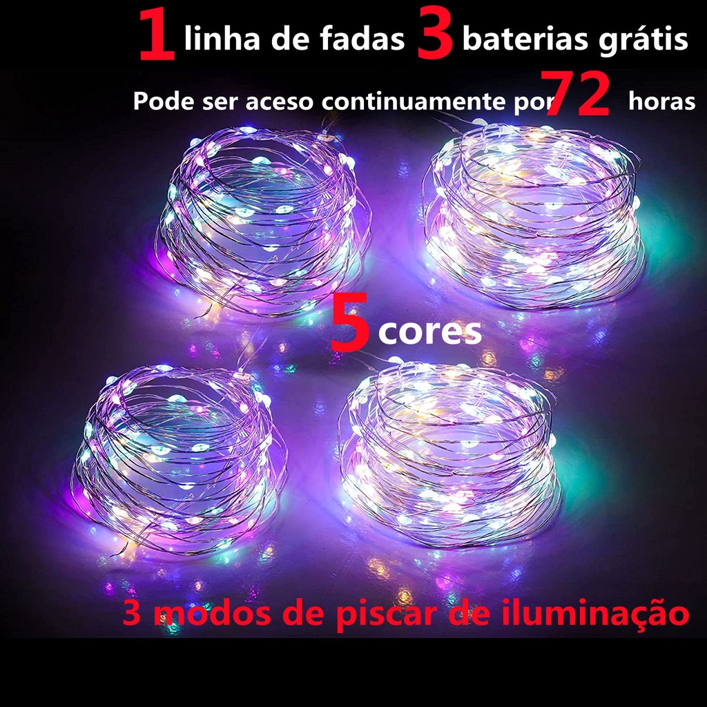 Fio de LED / Fio de fada 2 metros Para roupas DIY casamento festa