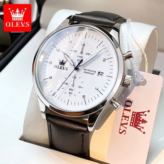 OLEVS 2880 Relogio Masculino Pulseira de Couro Luminosa Impermeável em Oferta na Shopee
