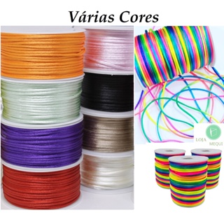 1 METRO Fio de Seda Cordão de Cetim 2mm em Oferta na Shopee