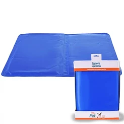 Tapete Gelado para Cachorro e Gato Tamanho GG 50cm x 90cm Azul – Resfria e Refresca – Meu Pet