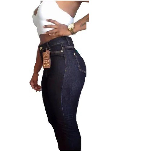 Calça Jeans Cintura Alta Hot Pants,disco Pant,levanta Bumbum