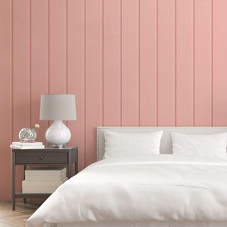 Papel De Parede Listrado Listrado Rosa Salmão 3,0m