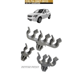 Kit dos Grampos de Fixação do Suporte dos Cabos de vela  Chevrolet Celta  2007 - 2012