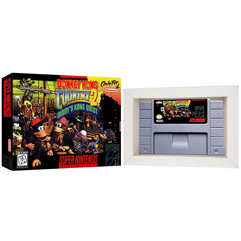 Donkey Kong Country 2 Cartucho de Super Nintendo com Caixa e Berco snes