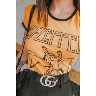 Camiseta Vintage Led Zeppelin 100% Algodão Tradicional Feminina em Oferta na Shopee