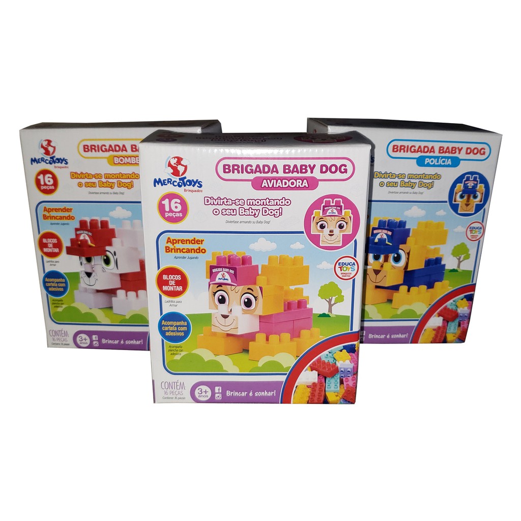 Bloco De Montar Brigada Baby Dog/ Monta Monta Diversão Baby