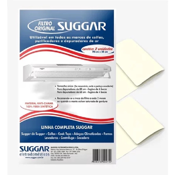 Manta Filtrante Dep. Suggar Nacional