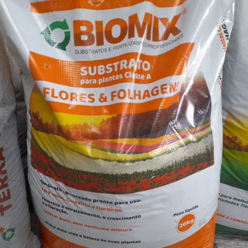 Substrato Biomix Flores e folhagens 20kg "classe A"-pronto para uso.