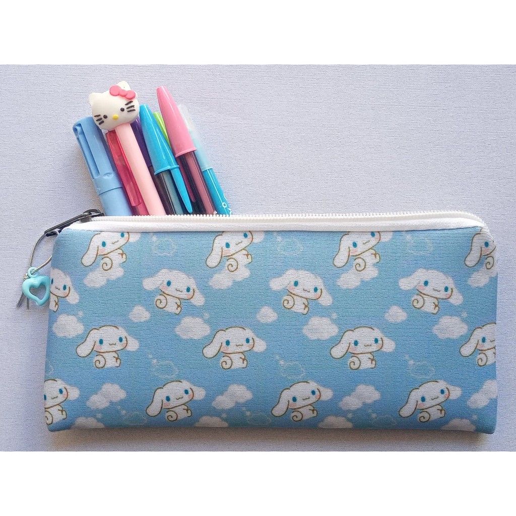Estojo retangular personalizado em neoprene Cinnamoroll nuvens kawaii ...