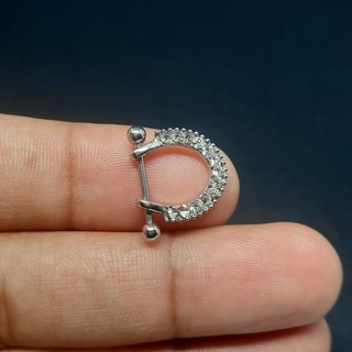Piercing Cartilagem 8mm Prata Aço cirúrgico