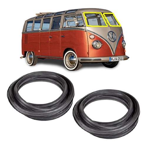 Par Borracha Vidro Parabrisa Kombi Corujinha 1200 1500 em Oferta na Shopee