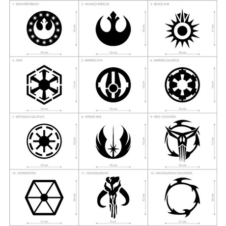 Adesivo Filme Star Wars Jedi Separatistas Império Fall  Geek em Oferta na Shopee