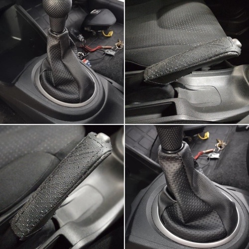 Coifa Câmbio Sem Moldura + Capa Freio Mão Honda Fit 2014