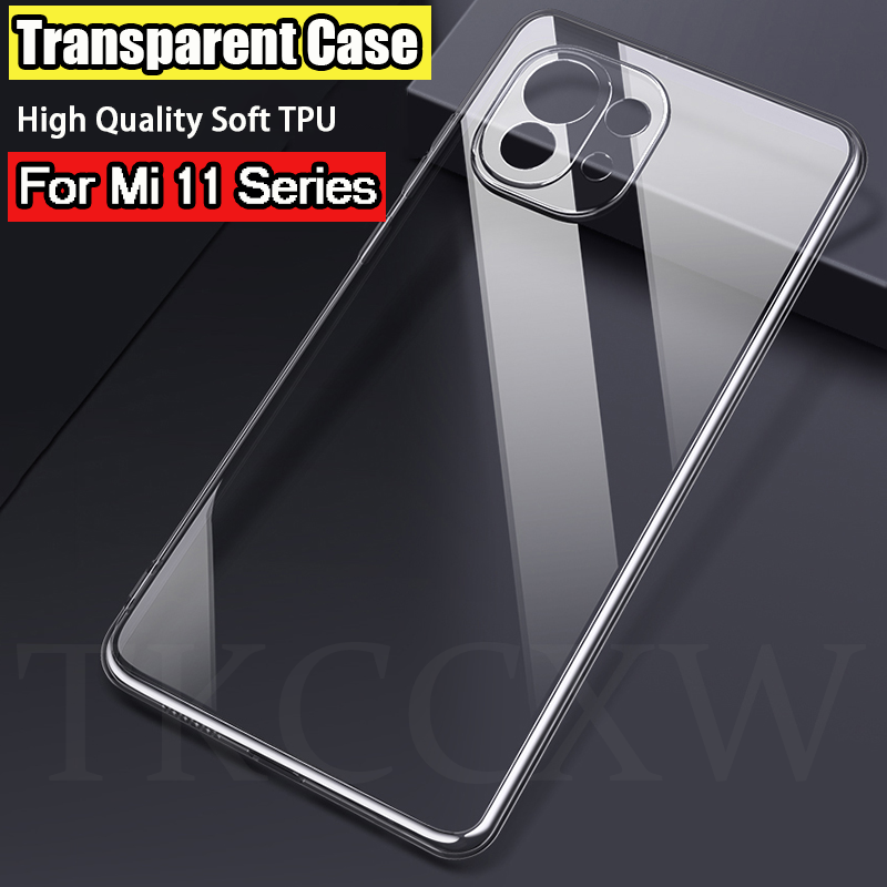 Capa De Silicone Flexível Transparente Ultra-Fina Para Xiaomi Mi 11 Lite 11 Pro 11i 10S Poco F3 M3 X3 Pro em Oferta na Shopee