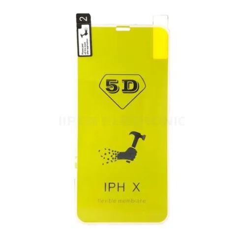Película De Gel 5d Para iPhone X preta