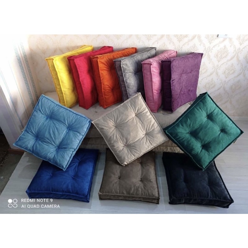 Almofada futon 45x45 tecido Suede em Oferta na Shopee