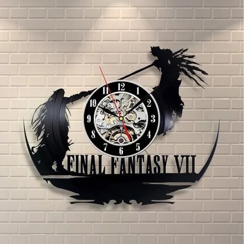 Final Fantasy 05 - Relógio Disco De Vinil Decoração