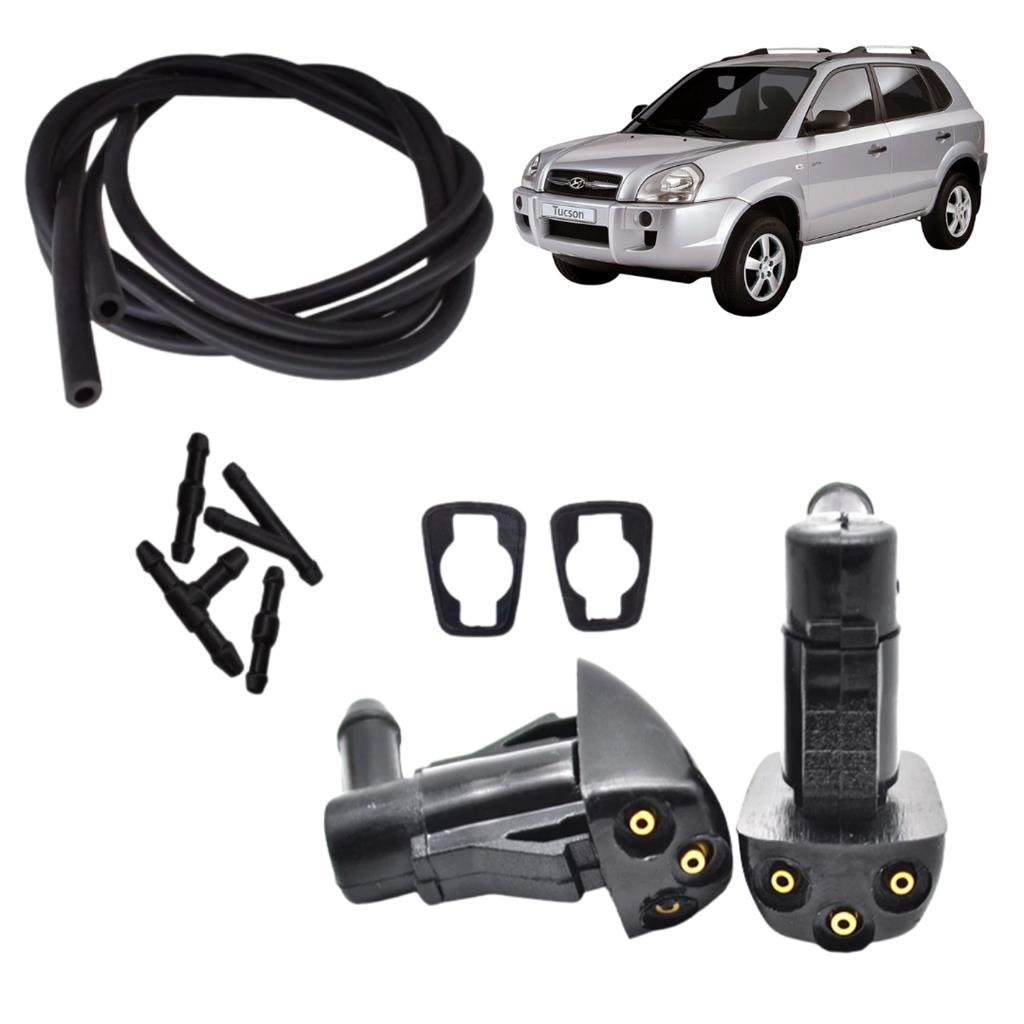 2 Brucutu Esguicho Agua Parabrisa Hyundai TUCSON + MANGUEIRA