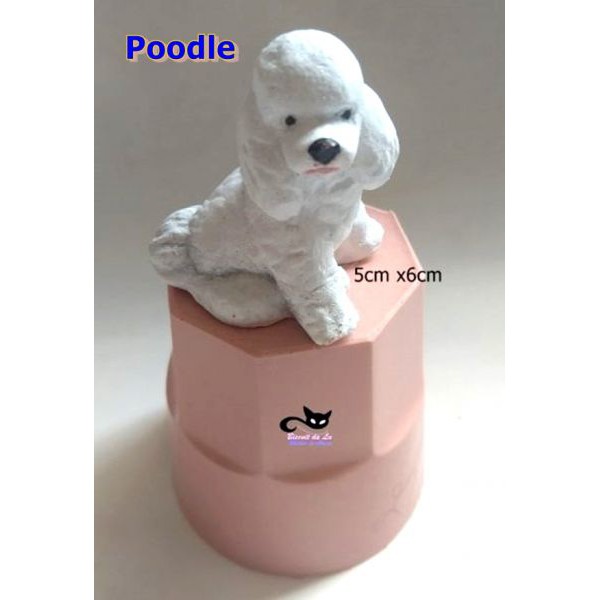 Molde Silicone - Cachorro Poodle Inteiro 5cm x 6cm para Sabonete