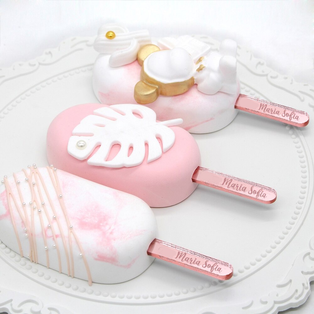Palito de Picolé personalizado para Festas Infantis Casamento Formatura