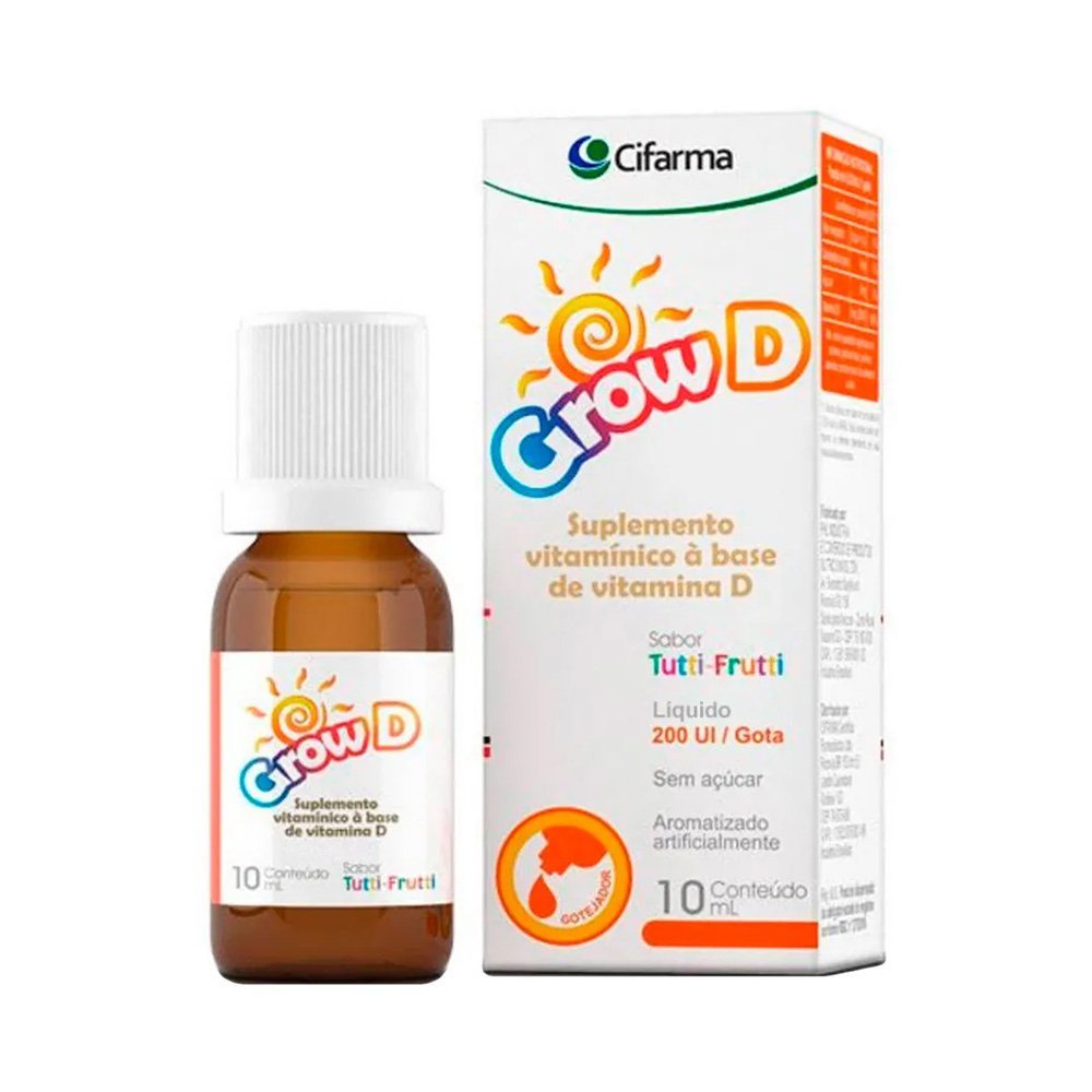 Grow D Kids Gotas 10ml - Sabor Morango