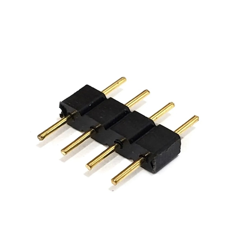 Conector Emenda Rgb 4 Vias Macho X Macho Fita Led Ou Cabo