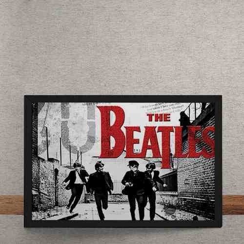 Quadro Decorativo Beatles Correndo Logo Vermelho 45x35 | Shopee Brasil