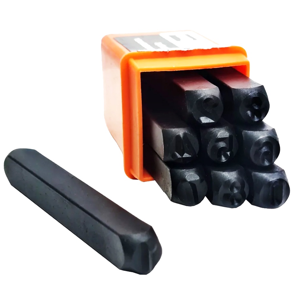 Jogo Marcador Punção de Bater Algarismo Numero 2mm 9 Peças - Starfer