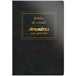 Bíblia de Estudo| Apologética com Apócrifos | Capa Luxo Preta