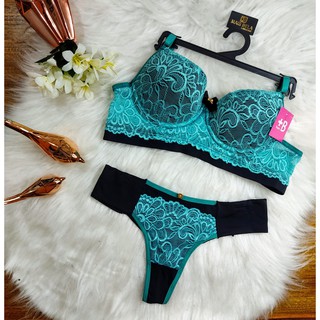 Kit 3 Conjuntos Lingerie Com Bojo Sensual - Moda Íntima