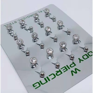 Piercing De Umbigo Em Aço cirúrgico Cartela Com 12 Unidades em Oferta na Shopee