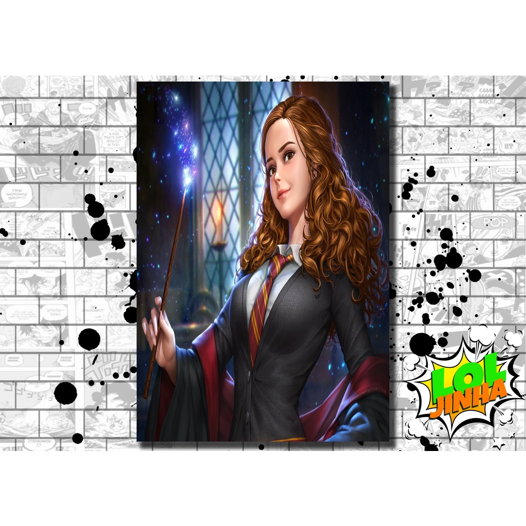 Placa Decorativa Quadro Em Mdf Harry Potter Ilustracoes Arte Digital Decoracao Presente Fita 