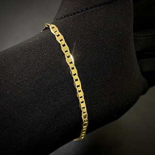 Pulseira Masculina Piastrine 3,6mm Fecho Gaveta 4,3g Banho de Ouro de Ouro 24k Pulseira Masculina Banhada