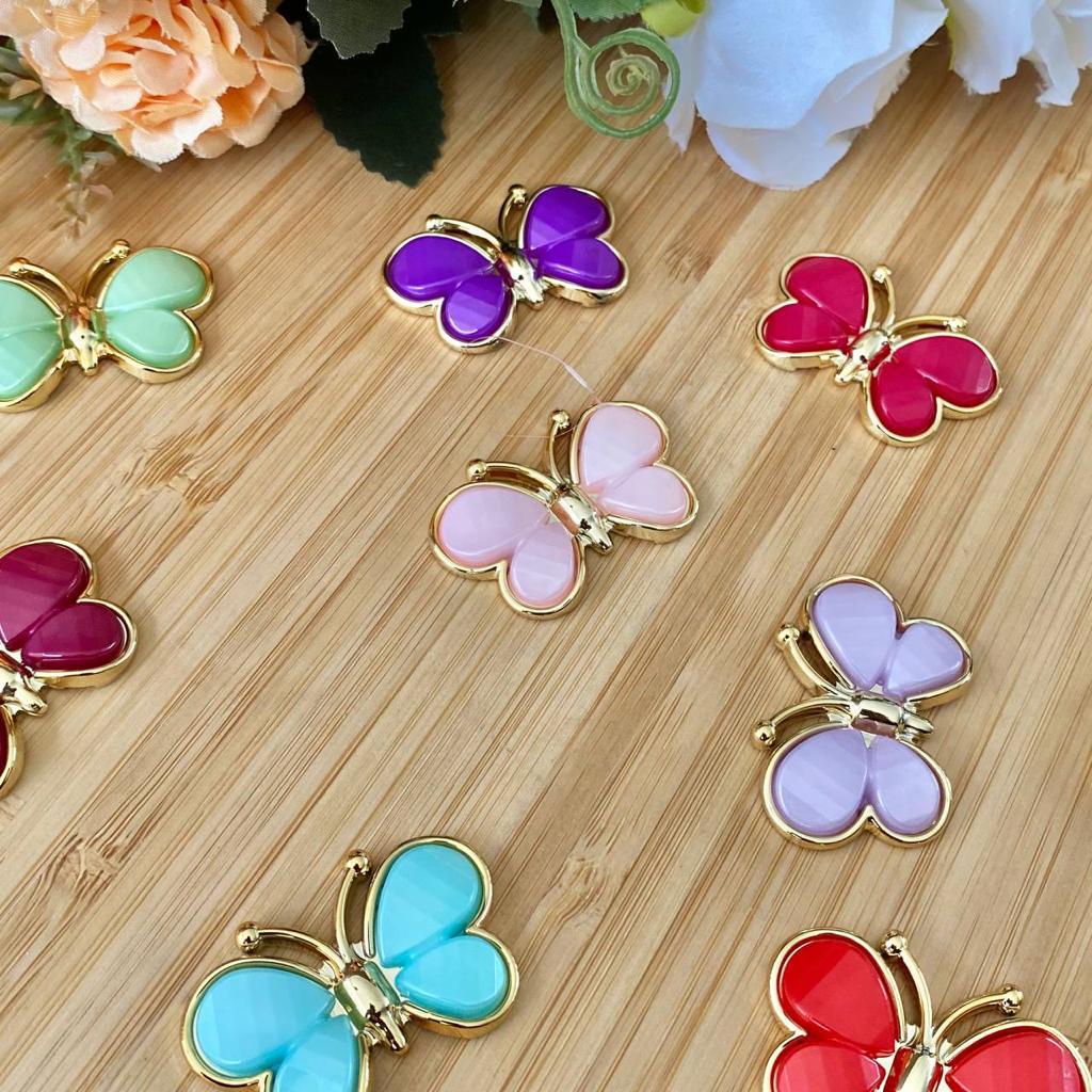 Aplique borboleta de resina QUANTIDADE NA VARIAÇÃO  - aplique para laço- personalizado de luxo- festa jardim