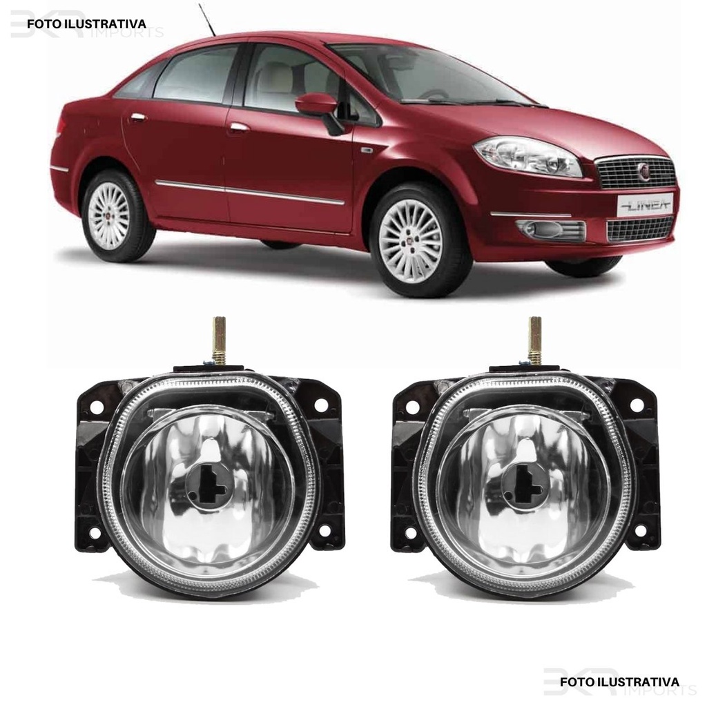 Par Farol Milha Fiat Linea 2008 2009 2010 2011 2012 2013 2014 2015 em Oferta na Shopee