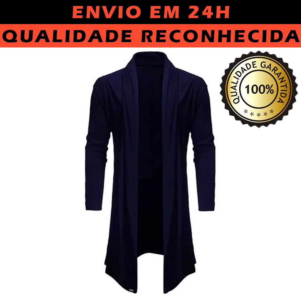 Blusa De Frio Cardigan Masculino Sobretudo Qualidade Top