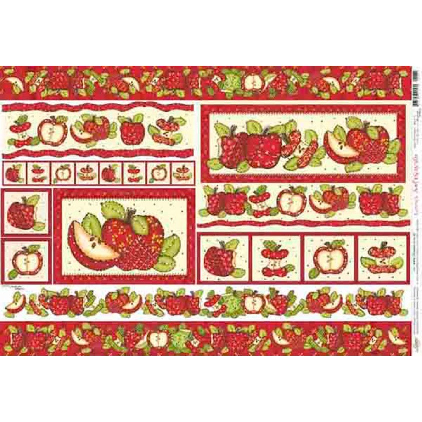 Papel Decoupage Pd-275 Maças 34,3x49 - Litoarte